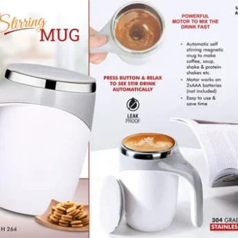 Automatic self stirring magnetic mug to make coffee, protein shakes, milk, etc. (50 Packs)