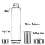 glass infuser water bottle