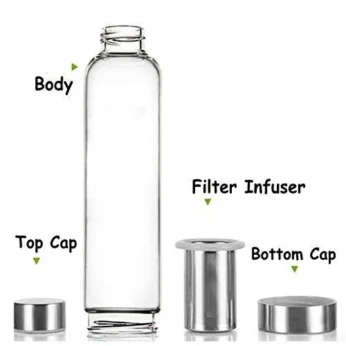 glass infuser water bottle: Infuser/Strainer Infuse flavors like Tea, Fruits, Herbs, etc. 500 ml x (50 packs)