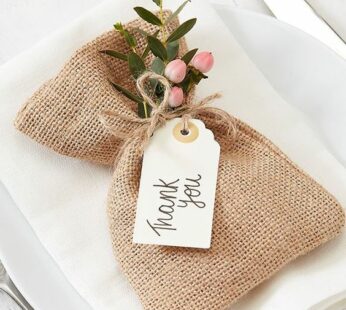 chocolate return gifts for the wedding with chocolate jute pottle (H 10 x W 6 cm) x 50 pcs