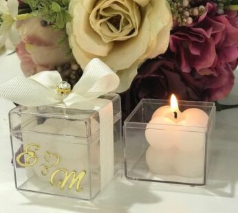 Transparent Glass bubble candle wedding return gift for your loved ones (50 pcs)