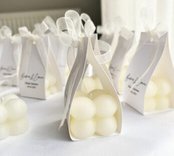 Specialized paper-wrapped bubble candles for return gifts (H 10 cm x W 5 cm) x 50 Pcs