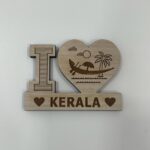 I love Kerala wooden badge