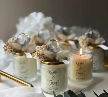 Exquisite luxury wedding favors with premium-quality candles (H 11 x W 6 cm) x 50 pcs