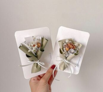 Small dried flower bouquet return gift for wedding guests (H 6cm x W 4cm) x 50 Pcs