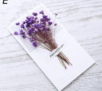wedding thank you cards with dried flowers for the guest (H 6cm x W 4 cm) x 50 Pcs