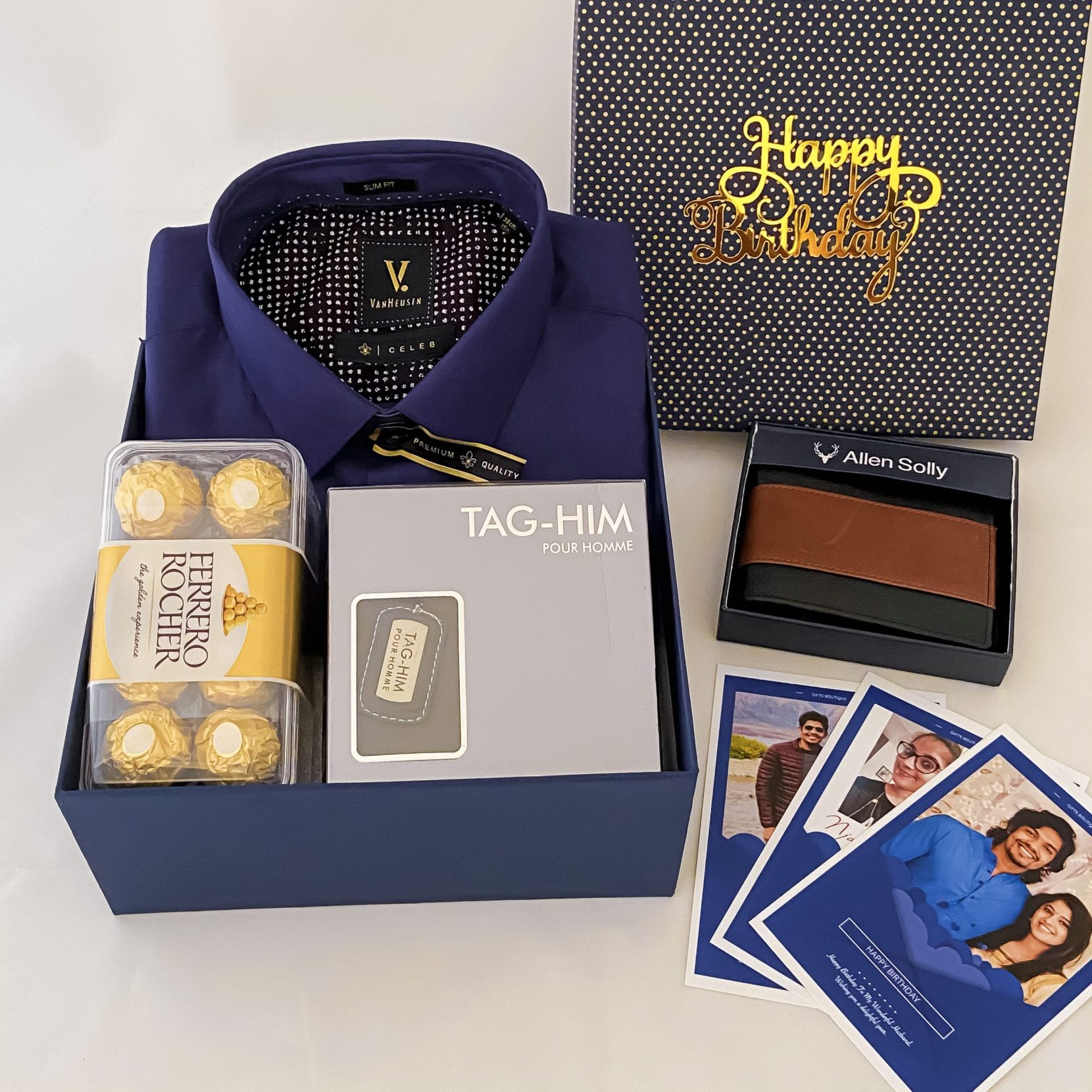unique rakhi gift for brother filled with premium rakhi, shirt, and chocolates