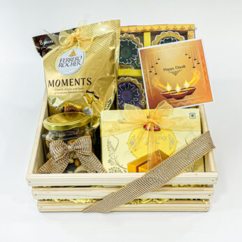 Delightful Diwali Gift Sets with Sweets, Mixed nuts bottle, Ferrero Rocher and More