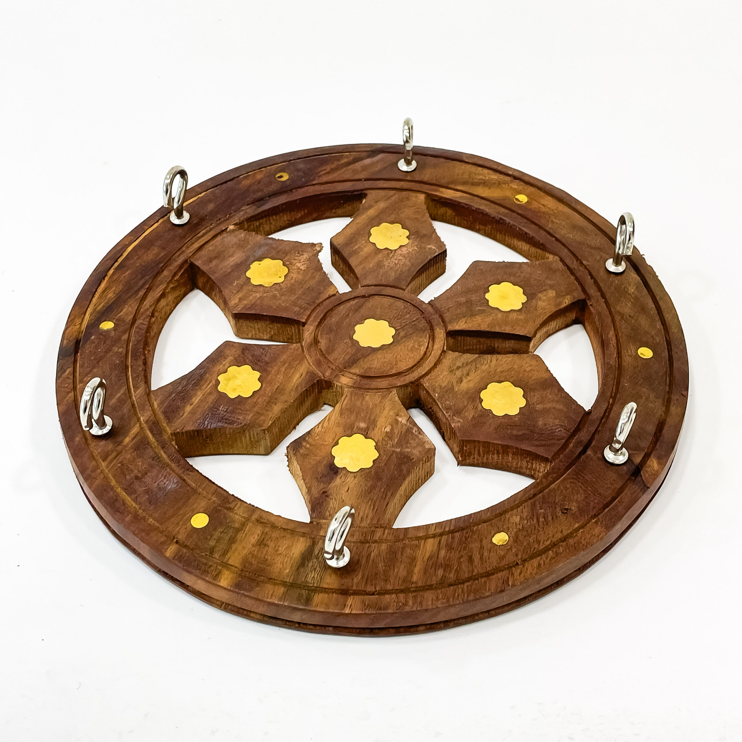 Wooden chakra key holder