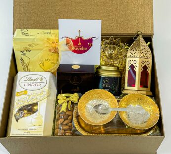 Unwrap the Festive Magic with Our Dussehra Gift Box with Sweets, Hanging lamp, Oodh cones and More
