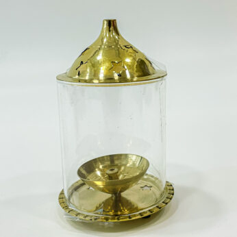 Brighten the happy light with our brass AKHAND Diya (H 4.5 x W 3 x L 3 inches).
