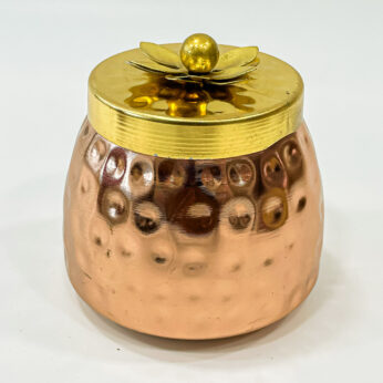 Decorative copper bowl for storing purposes (H 3.5 x W 3.75 x L 3.75 inches)