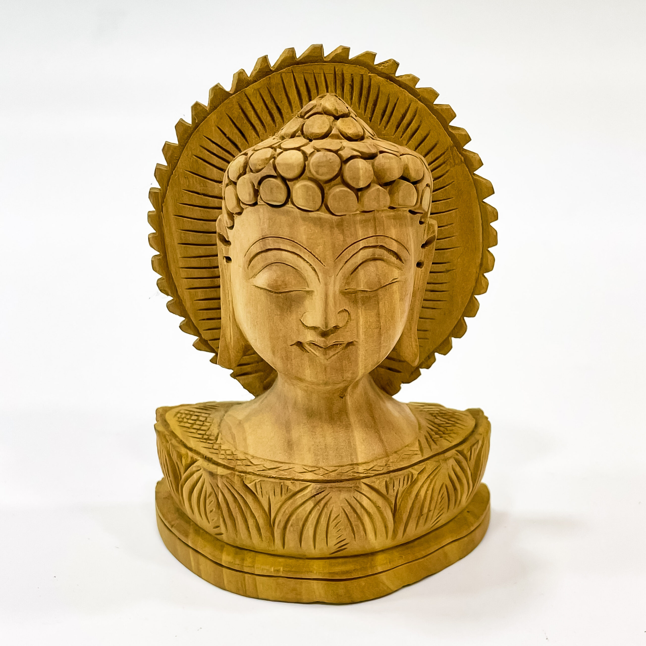 Handcrafted wooden buddha