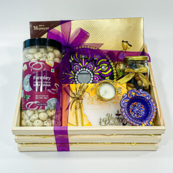 Dazzling Diwali Gift Box with Ferrero Rocher, Rangoli, Colorful Diya, and More – Celebrate the Festival of Lights in Style