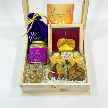 Karwa Chauth Special: Gift Box with Chocolates, Oh Cha Tea, Crystal Brass diya candle and More