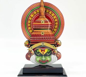 Multicolor small kathakali stand for home decor (L 2.5 x W 4.25 x H 7.5 inches)
