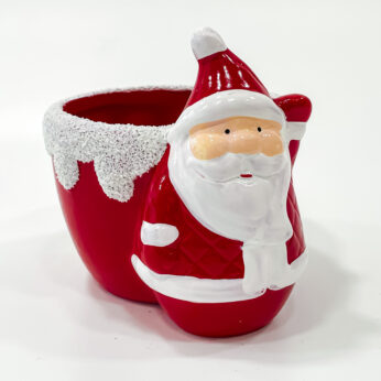 Jolly Santa Claus plant pot for Cheerful and fresh Christmas Blooms