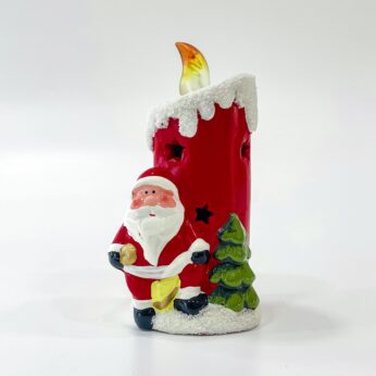 Brighten up your Christmas decor with our Santa Claus Christmas LED candle