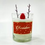 snowman theme scented candle