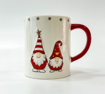 Festive Cheer in Every Sip White Ceramic Christmas Mugs | 5.5x4x4.5 Inches