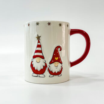 Festive Cheer in Every Sip White Ceramic Christmas Mugs | 5.5x4x4.5 Inches