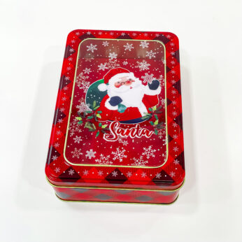 A beautifully crafted iron container for Christmas presents and sweets