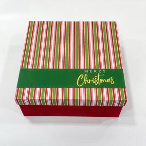 Stripped Empty Christmas Gift Box