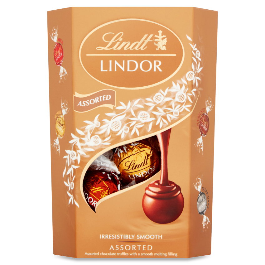 Lindt Lindor assorted chocolate truffles with a smooth melting filling(200g)