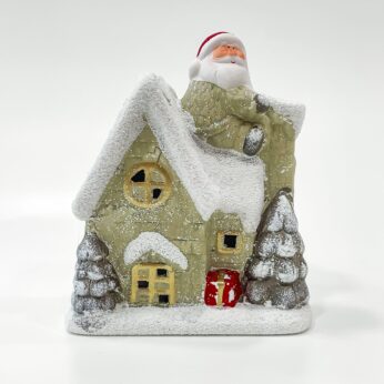 Enchanting Christmas Snow House with Santa
