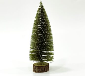 Glittering Christmas tree miniature for the centerpiece of a home’s holiday decorations.