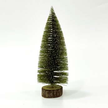 Glittering Christmas tree miniature for the centerpiece of a home’s holiday decorations.