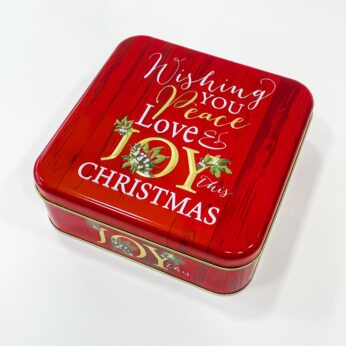 Vibrant Red Metal Storage: Organize Your Christmas Magic