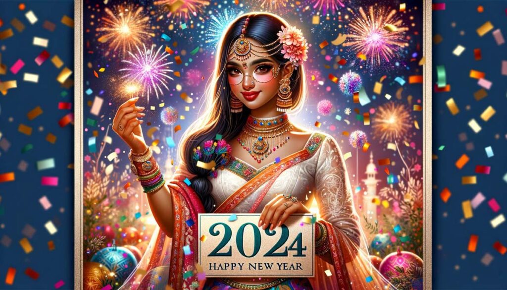 Happy New Year Indian Women