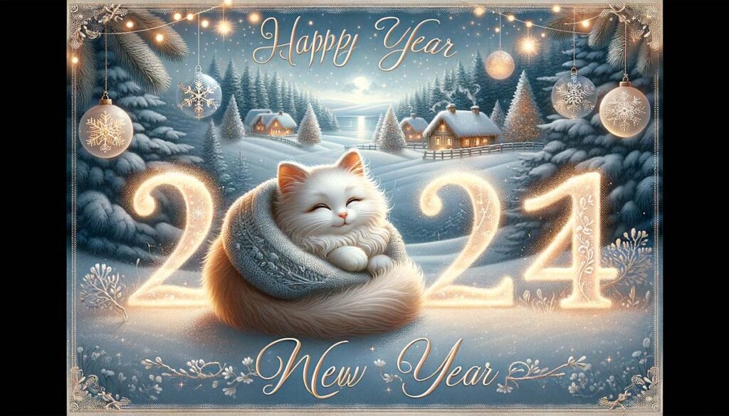 Happy New Year cat
