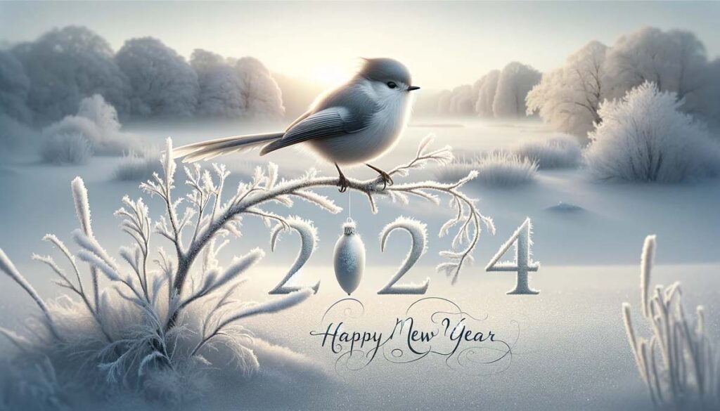 Happy New Year snow bird