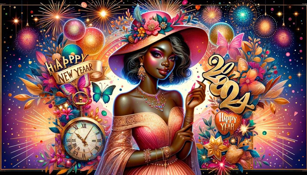Happy New year african women