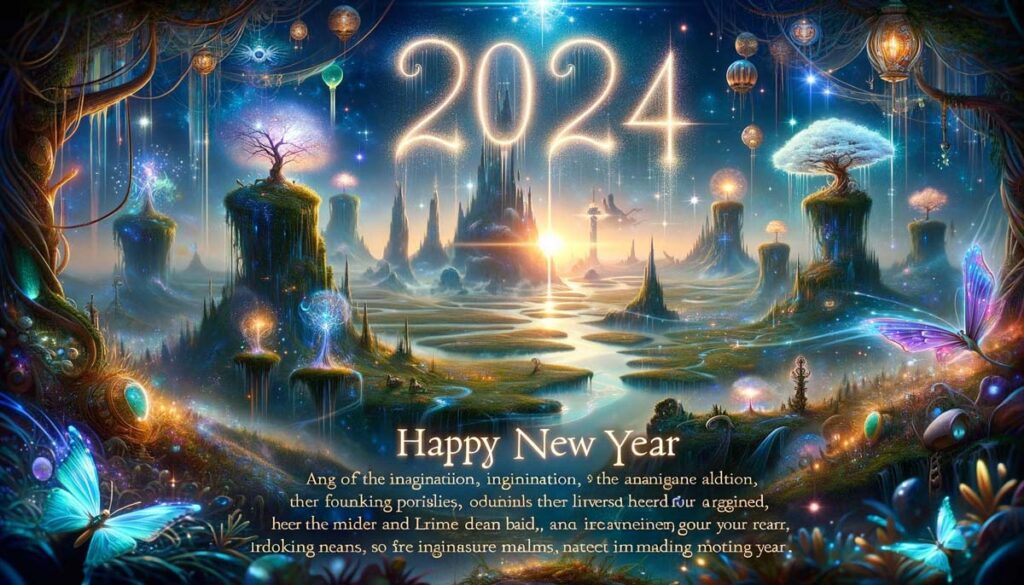 Happy New year fantasy world
