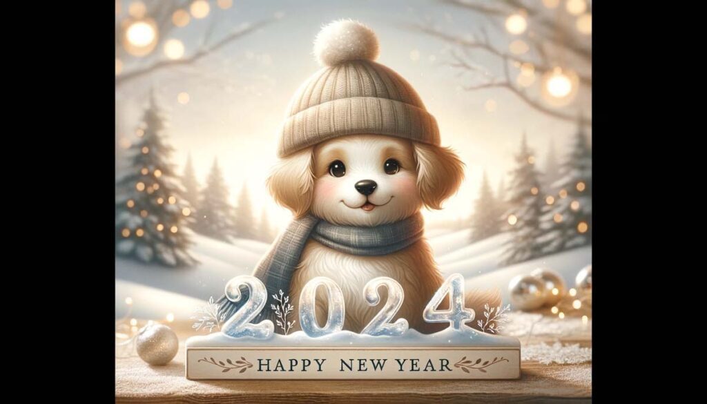 Happy new year 2024 puppy India's Favourite Online Gift Shop