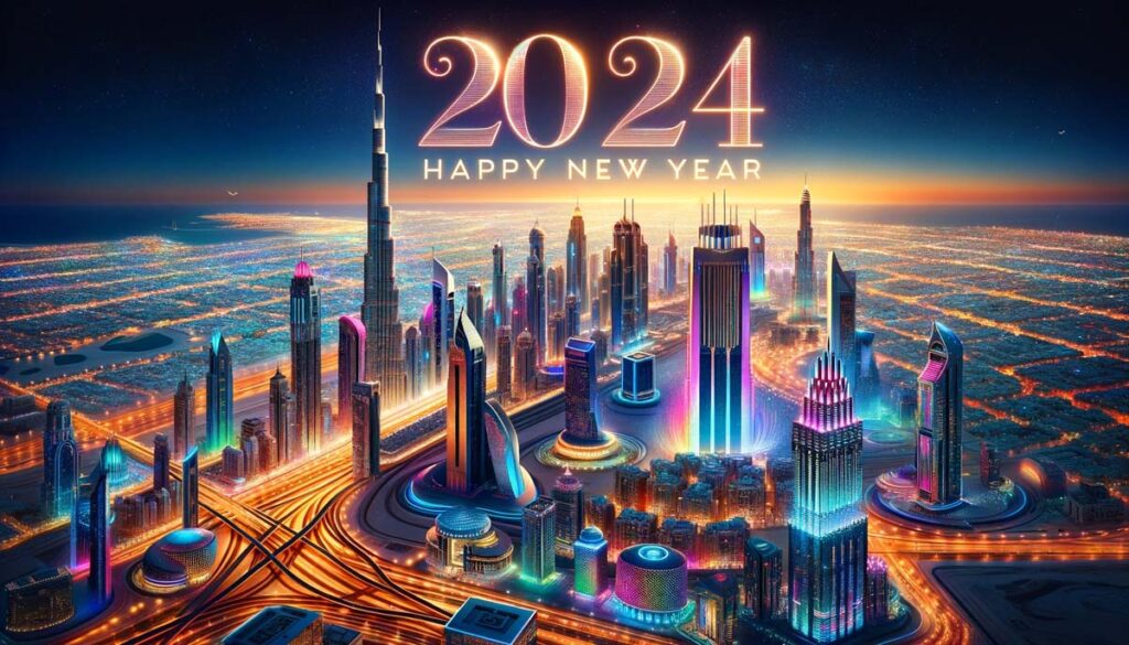 Happy new year Dubai city