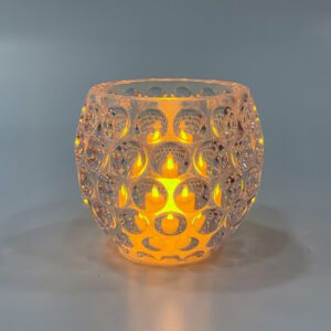 flameless LED candle bowl