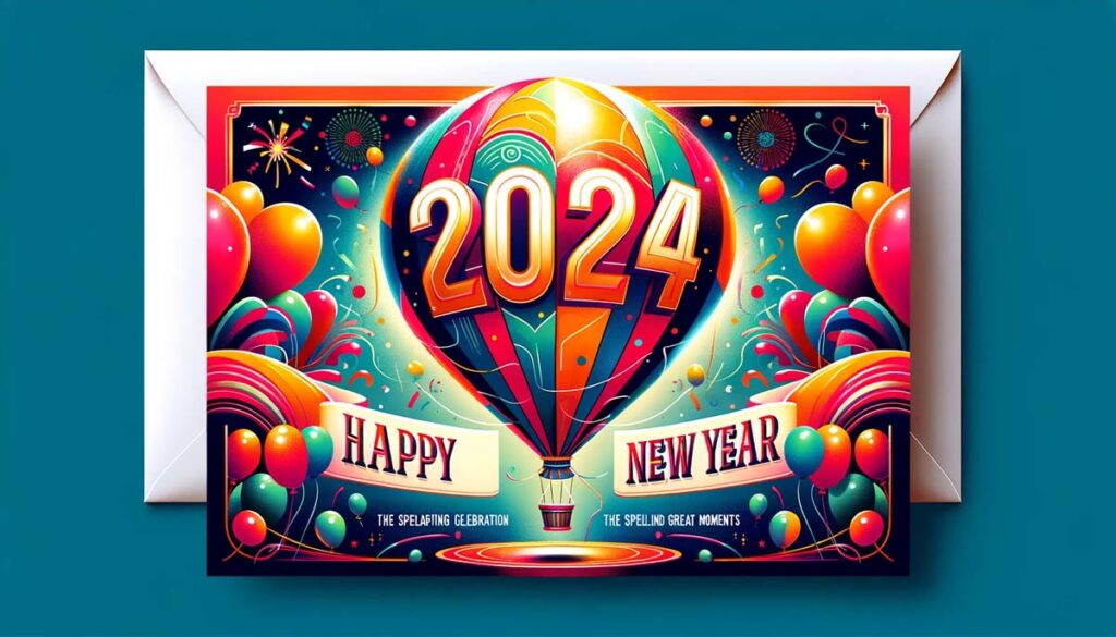 happy New Year Baloon 2024
