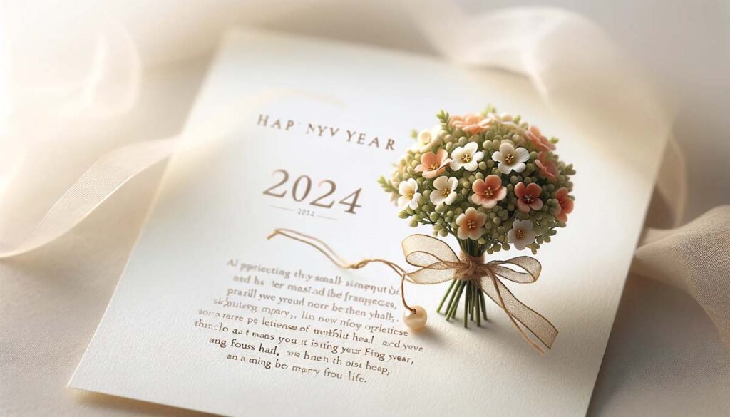 happy New Year Flower Bouquet 2024