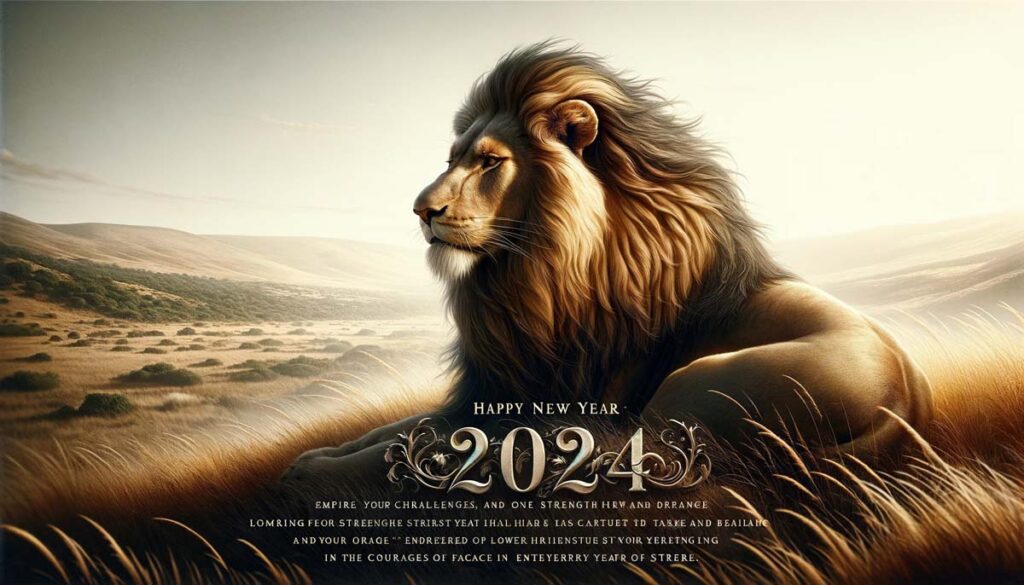 happy New Year Lion