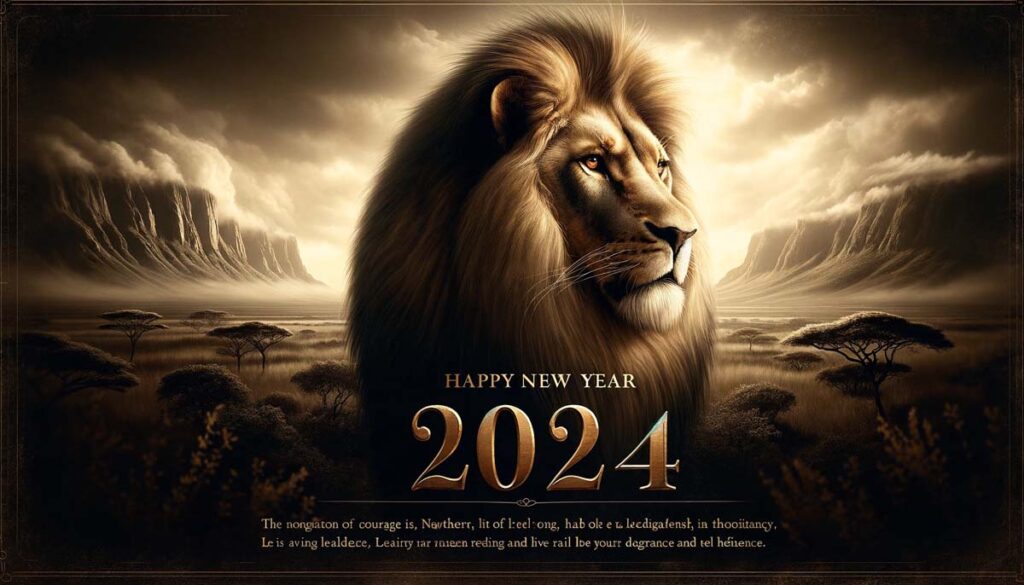 happy New Year Lion 2024