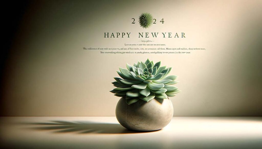 happy New Year Succulent Plant