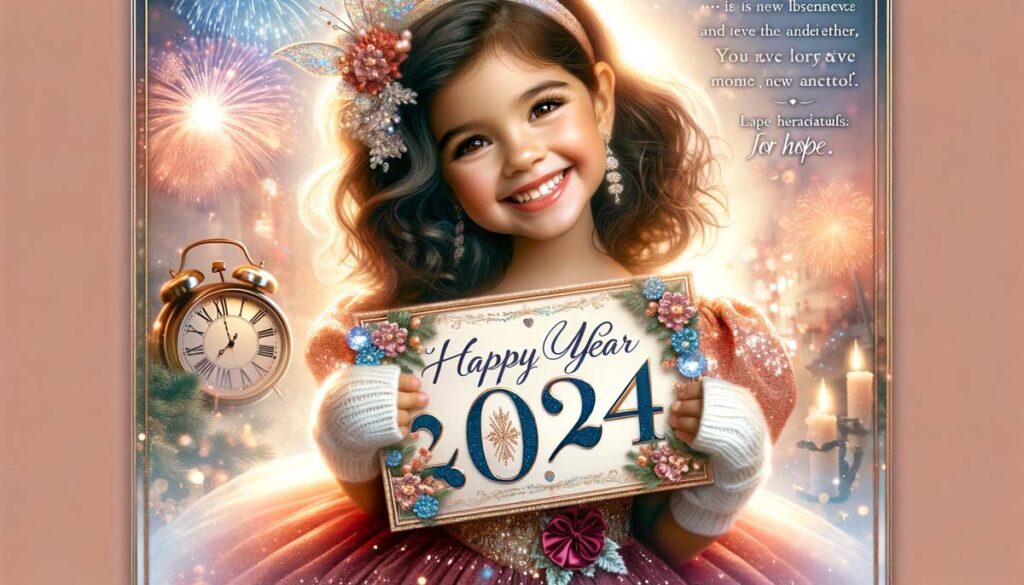 happy new year 2024 little girl India's Favourite Online Gift Shop