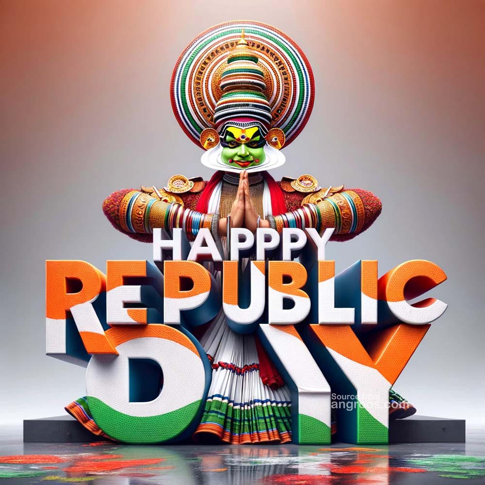 great Kathakali with Republic Day wishes