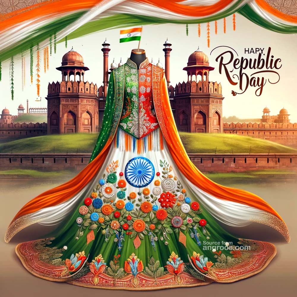 Republic Day greetings in clothes