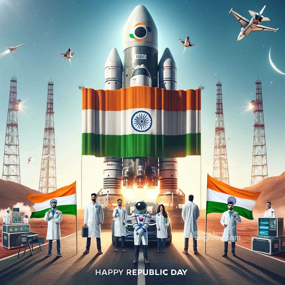 Republic Day wishes with space science