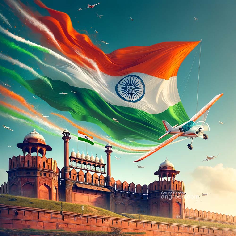 Republic Day Image with waving flag